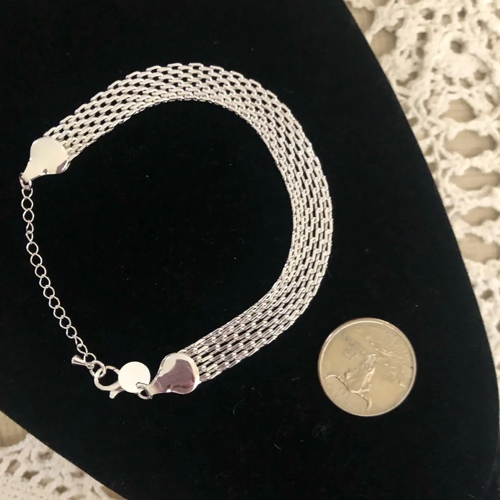 NWOT 925 Sterling Silver Stamped Bracelet